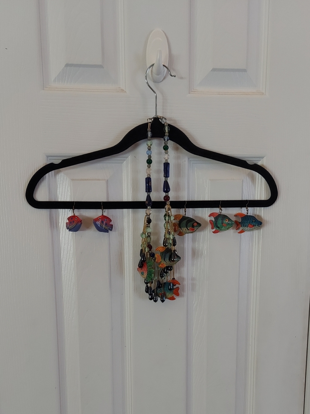 NWOT 1980s Murano Fish & Multi Beads Necklace & Earrings Ensemble NEW RARE!